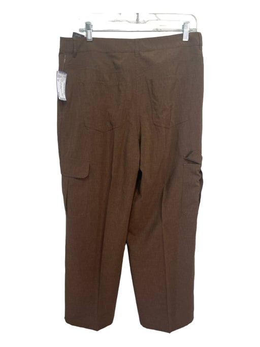 Theory Size 10 Brown Cotton Blend Mid Rise Straight Leg Cargo Pants Brown / 10