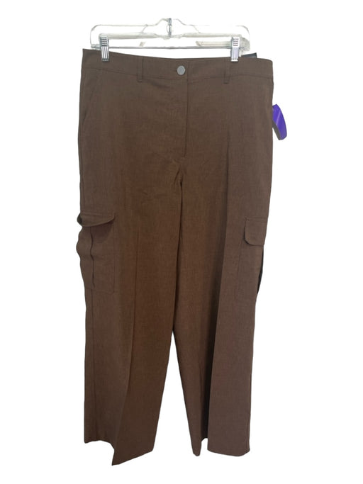 Theory Size 10 Brown Cotton Blend Mid Rise Straight Leg Cargo Pants Brown / 10