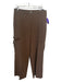 Theory Size 10 Brown Cotton Blend Mid Rise Straight Leg Cargo Pants Brown / 10