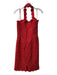 Helen Morley Size 10 Red Rayon Blend Halter Back Zip Knee Length Dress Red / 10