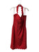 Helen Morley Size 10 Red Rayon Blend Halter Back Zip Knee Length Dress Red / 10
