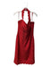 Helen Morley Size 10 Red Rayon Blend Halter Back Zip Knee Length Dress Red / 10