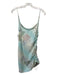 Miaou Size S/M Cream & Aqua Nylon & Lycra Sleeveless Draw Cord Dress Cream & Aqua / S/M