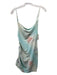 Miaou Size S/M Cream & Aqua Nylon & Lycra Sleeveless Draw Cord Dress Cream & Aqua / S/M
