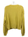 Elie Tahari Size S Yellow & Silver Acrylic Lace Up Front Ribbed Sweater Yellow & Silver / S