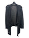 Vince Size S Black Rayon & Metallic Open Front Draped Long Sleeve Cardigan Black / S