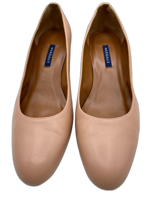 Margaux Shoe Size 41 Pale Pink Leather Wood Block Heel Low Platform Shoes Pale Pink / 41