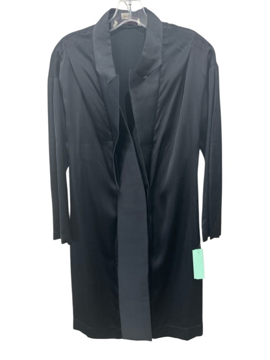 Stella McCartney Size M Black Snaps Tuxedo Lapels Trench Coat Black / M