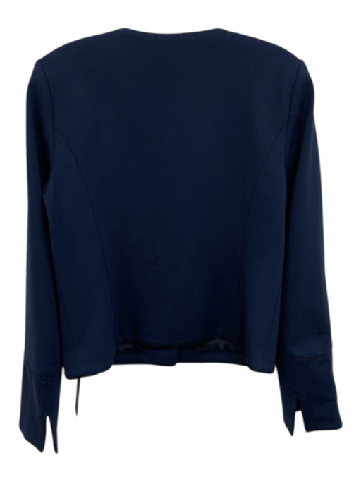 Spanx Size S Navy Blue No Fabric Tag Button Front Shoulder Pads Jacket Navy Blue / S