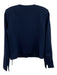 Spanx Size S Navy Blue No Fabric Tag Button Front Shoulder Pads Jacket Navy Blue / S