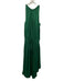 Ramy Brook Size S Green Polyester Satin Sleeveless Keyhole Back Dress Green / S