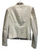Elie Tahari Size Small Cream & Black Lamb leather Zip Front Chore Pockets Jacket Cream & Black / Small