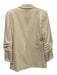 Veronica Beard Size 2 Cream White Faux Leather 3/4 Sleeve Button Detail Jacket Cream White / 2