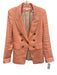 Veronica Beard Size 4 Coral Pink Linen Blend Long Sleeve Button Front Jacket Coral Pink / 4