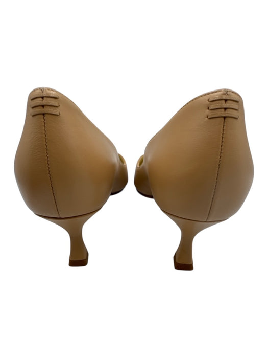Sarah Flint Shoe Size 41.5 Beige Leather Pointed Toe Kitten Heel Pumps Beige / 41.5