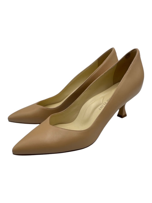 Sarah Flint Shoe Size 41.5 Beige Leather Pointed Toe Kitten Heel Pumps Beige / 41.5