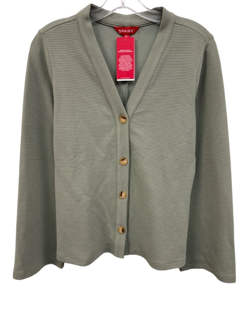Spanx Size S Sage green Modal Blend Ribbed Flare Sleeve Button Front Jacket Sage green / S