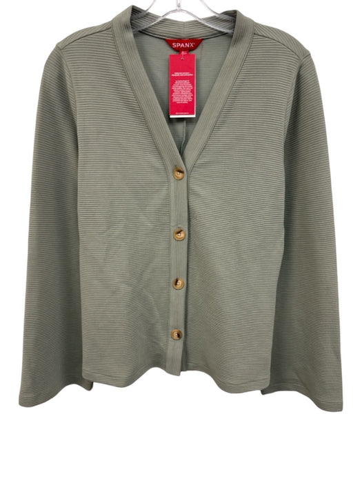 Spanx Size S Sage green Modal Blend Ribbed Flare Sleeve Button Front Jacket Sage green / S