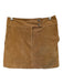 Blank NYC Size 26 Light Brown Leather Suede Snap Button Pocketed Mini Skirt Light Brown / 26