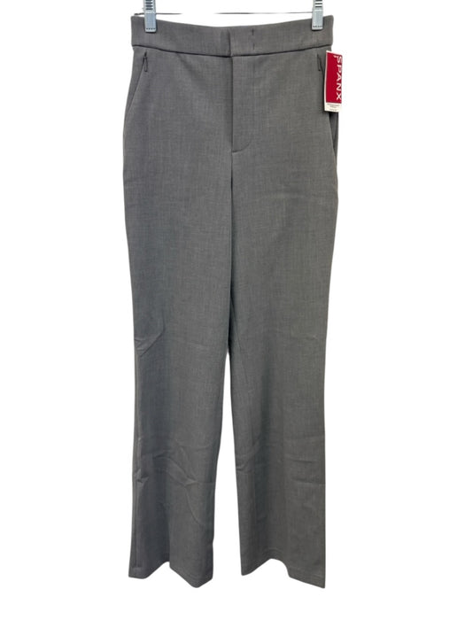 Spanx Size XST Gray Polyester Blend Zip Pocket Trouser Hook & Zip Fly Pants Gray / XST