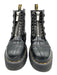 Dr. Martens Shoe Size 9 Black Leather Upper Croc Embossed Zip Front Boots Black / 9