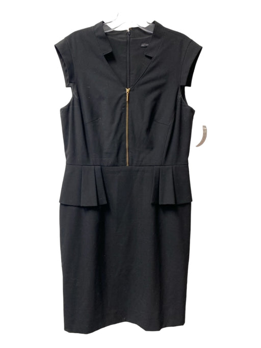 Antonio Melani Size 12 Black Polyester Blend Sleeve Cut Outs V Neck Dress Black / 12