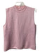 St John Size Small Pink Knit Sleeveless High Neck Back Zip Top Pink / Small