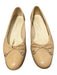 Salvatore Ferragamo Shoe Size 7.5 Tan Leather Almond Toe Bow Detail Flat Shoes Tan / 7.5