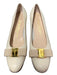 Salvatore Ferragamo Shoe Size 7.5 Cream Leather Almond Toe Bow Detail Shoes Cream / 7.5