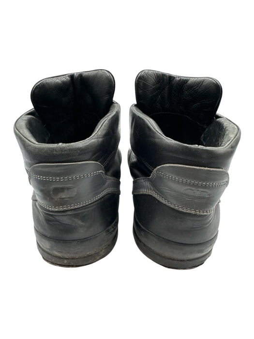 Dior Homme Shoe Size Est 10 AS IS Black & Silver Leather Soldier High Top Shoes Black & Silver / Est 10