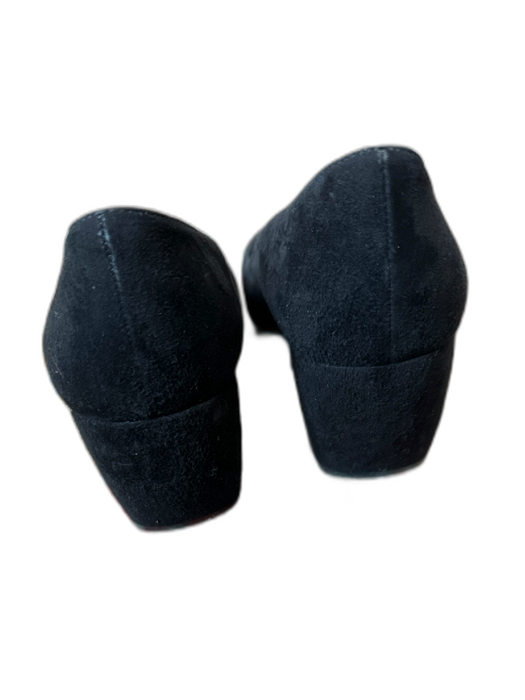 Prada Shoe Size 38.5 Black & Gold Suede Block Heel Round Toe Pumps Black & Gold / 38.5