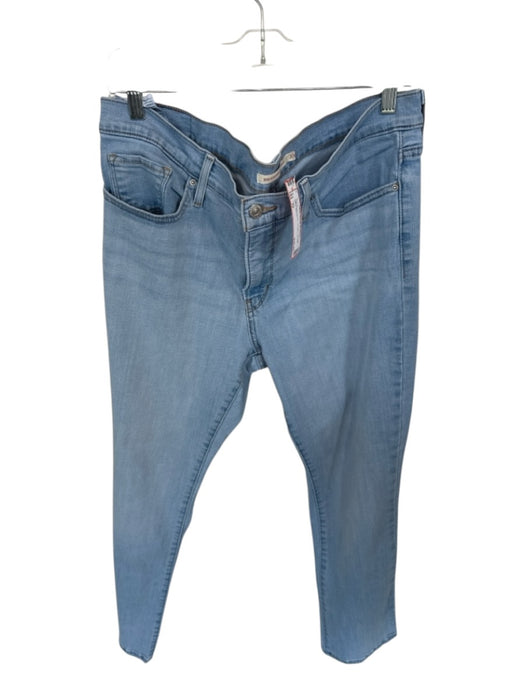 Levis Size 33 Light Wash Cotton Straight Leg High Waist Jeans Light Wash / 33