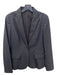 Theory Size 8 Black Wool One Button Darted Front Pockets Collared Blazer Black / 8