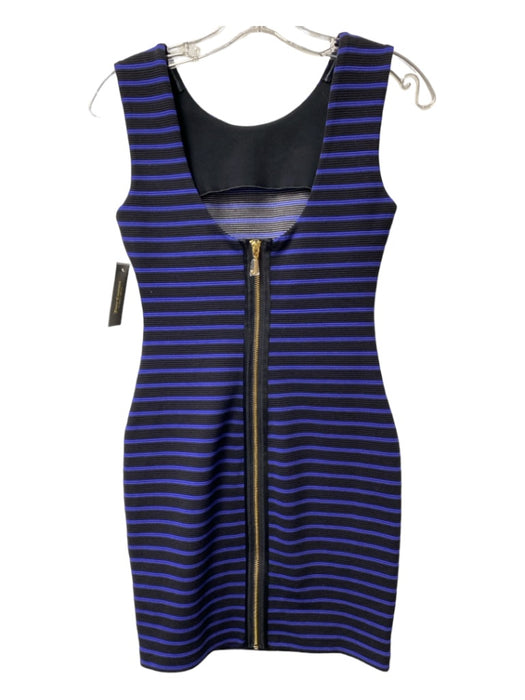 Juicy Couture Size XS Blue & Black Polyester Stripe Sleeveless Body Con Dress Blue & Black / XS