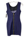 Juicy Couture Size XS Blue & Black Polyester Stripe Sleeveless Body Con Dress Blue & Black / XS