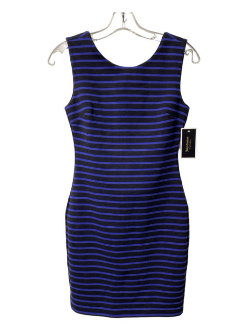 Juicy Couture Size XS Blue & Black Polyester Stripe Sleeveless Body Con Dress Blue & Black / XS