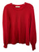 Tory Burch Size S Red Wool Blend Knit Round Neck Long Sleeve Sweater Red / S