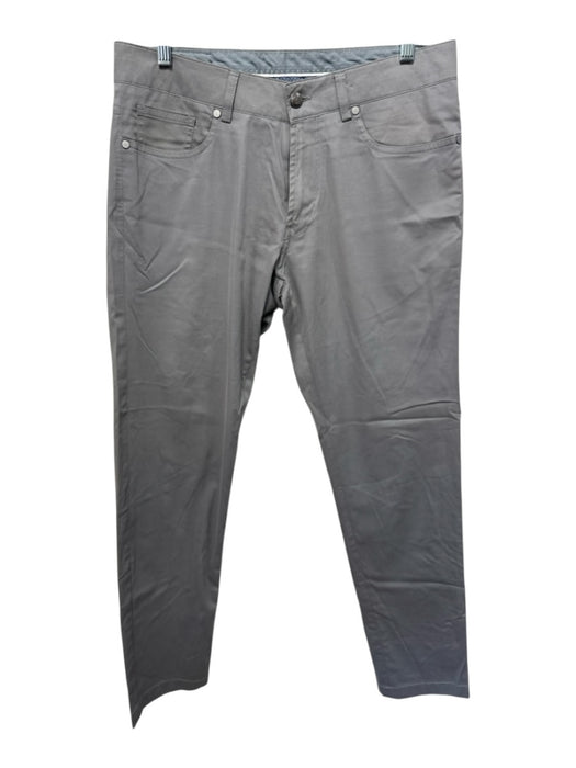 Peter Millar Size 32 Gray Cotton Blend Solid Khakis Men's Pants Gray / 32