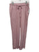 Petite Plume Size M Red & White Pima Cotton Long Sleeve Stripe Pajamas Pant Set Red & White / M