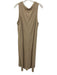 Lululemon Size Est L Khaki Beige Missing Fabric Tag Sleeveless U Neck Tank Dress Khaki Beige / Est L