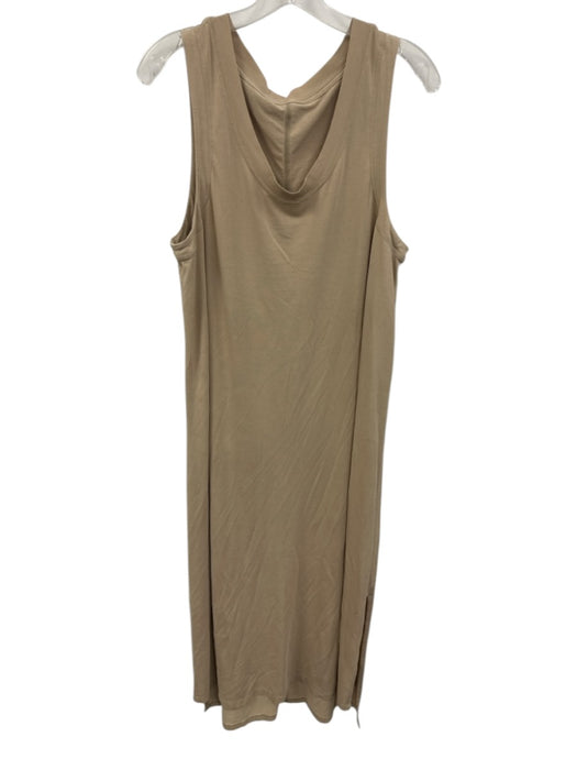 Lululemon Size Est L Khaki Beige Missing Fabric Tag Sleeveless U Neck Tank Dress Khaki Beige / Est L