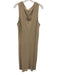 Lululemon Size Est L Khaki Beige Missing Fabric Tag Sleeveless U Neck Tank Dress Khaki Beige / Est L