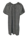 Abbey Glass Size S Black & White Cotton Blend Abstract Houndstooth V Neck Dress Black & White / S
