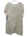 Free People Size M Cream Viscose Eyelet Lace Detail Cap Sleeve Babydoll Dress Cream / M