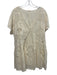 Free People Size M Cream Viscose Eyelet Lace Detail Cap Sleeve Babydoll Dress Cream / M