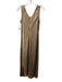 Max Mara Leisure Size 8 Gold Acetate Satin bias cut Sleeveless Midi Dress Gold / 8