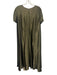 Banana Republic Size S Green Viscose Satin Short Sleeve swing Midi Dress Green / S