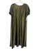 Banana Republic Size S Green Viscose Satin Short Sleeve swing Midi Dress Green / S