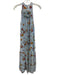 Sea New York Size M Blue, Orange, Green Viscose Blend burnout velvet Midi Dress Blue, Orange, Green / M