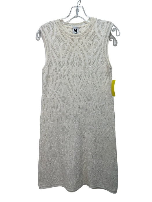 Missoni Size Small Cream White Sleeveless Open Knit Sheer Dress Cream White / Small